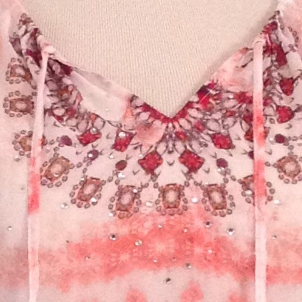 Jennifer Lopez Light flowy long sleeve top Medium - Picture 3 of 3